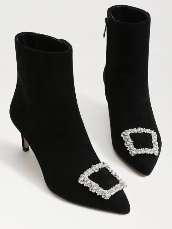 Sam Edelman Shoes - Sam Edelman Ulissa Luster Black Suede Bootie 7.5